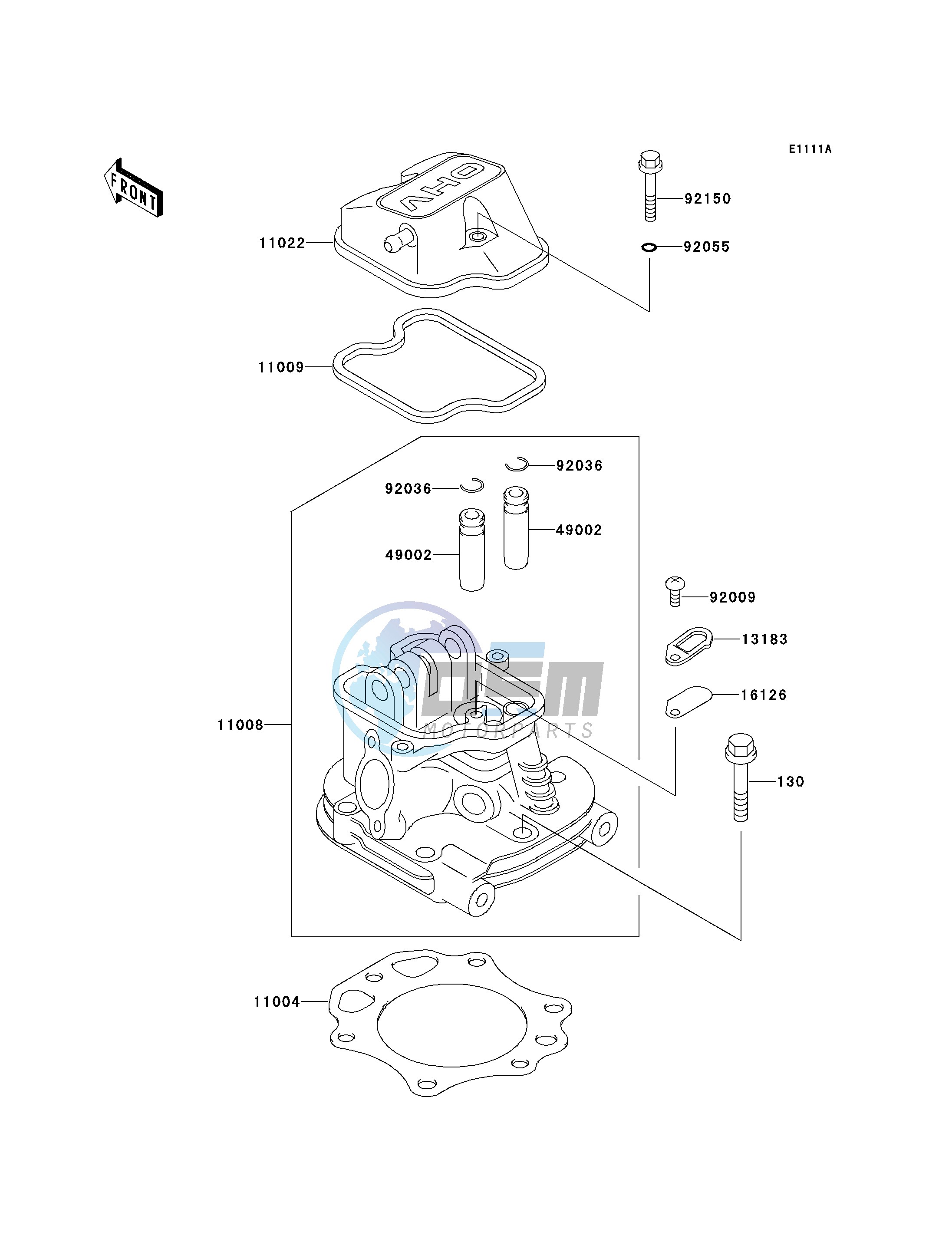 CYLINDER HEAD-- KAF300-B2- -