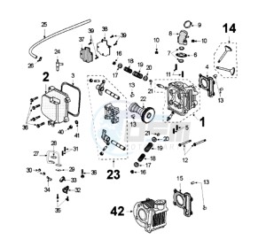 KISBEE A drawing CYLINDER HEAD / CYLINDER