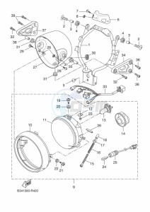 XSR700 MTM690 (BU32) drawing HEADLIGHT