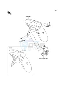 VERSYS KLE650CDF XX (EU ME A(FRICA) drawing Front Fender(s)