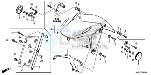 CB500FAE CB500F ABS UK - (E) drawing FRONT FENDER