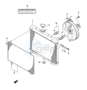 LT-A500XP Z drawing RADIATOR (LT-A500XPL2 P17)