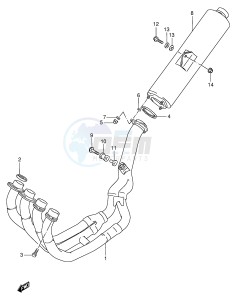 GSX-R750 (E2) drawing MUFFLER