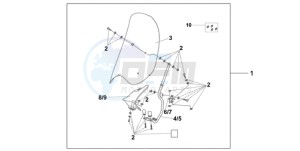 SH300AR9 Europe Direct - (ED / ABS SPC) drawing WIND SHIELD