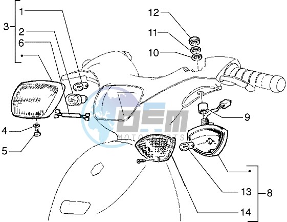 Head-lamp-Turn signal lamps