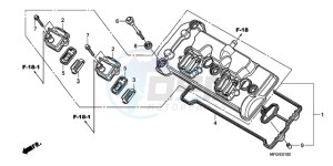 CB600FA France - (F / CMF) drawing CYLINDER HEAD COVER