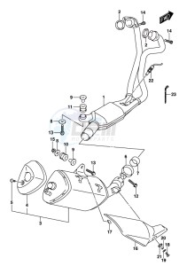 GSX-250RA drawing MUFFLER