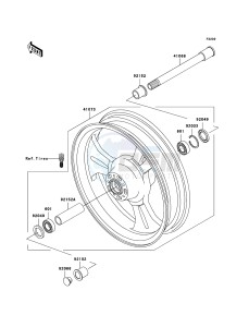 VN1600 MEAN STREAK VN1600B7F GB XX (EU ME A(FRICA) drawing Front Hub