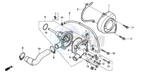 CBR600F2 drawing WATER PUMP