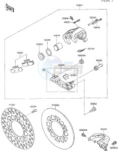 KX 250 G [KX250] (G1-G3) [KX250] drawing REAR BRAKE