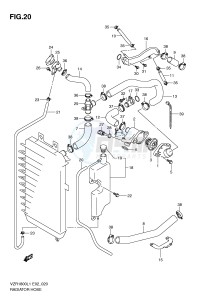 VZR1800 (E2) INTRUDER drawing RADIATOR HOSE