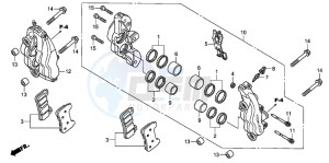 CBR600RR drawing FRONT BRAKE CALIPER