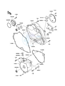 KLF300 KLF300-B18 EU GB drawing Engine Cover(s)