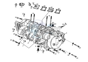 SENDA SM X-TREM EU2 - 50 cc drawing CRANKCASE-COVER