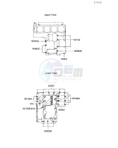 ZX 1000 B [NINJA ZX-10] (B3) [NINJA ZX-10] drawing CRANKCASE BOLT PATTERN