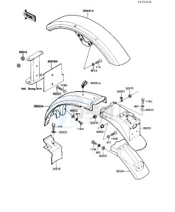 KZ 550 H [GPZ] (H1-H2) [GPZ] drawing FENDERS