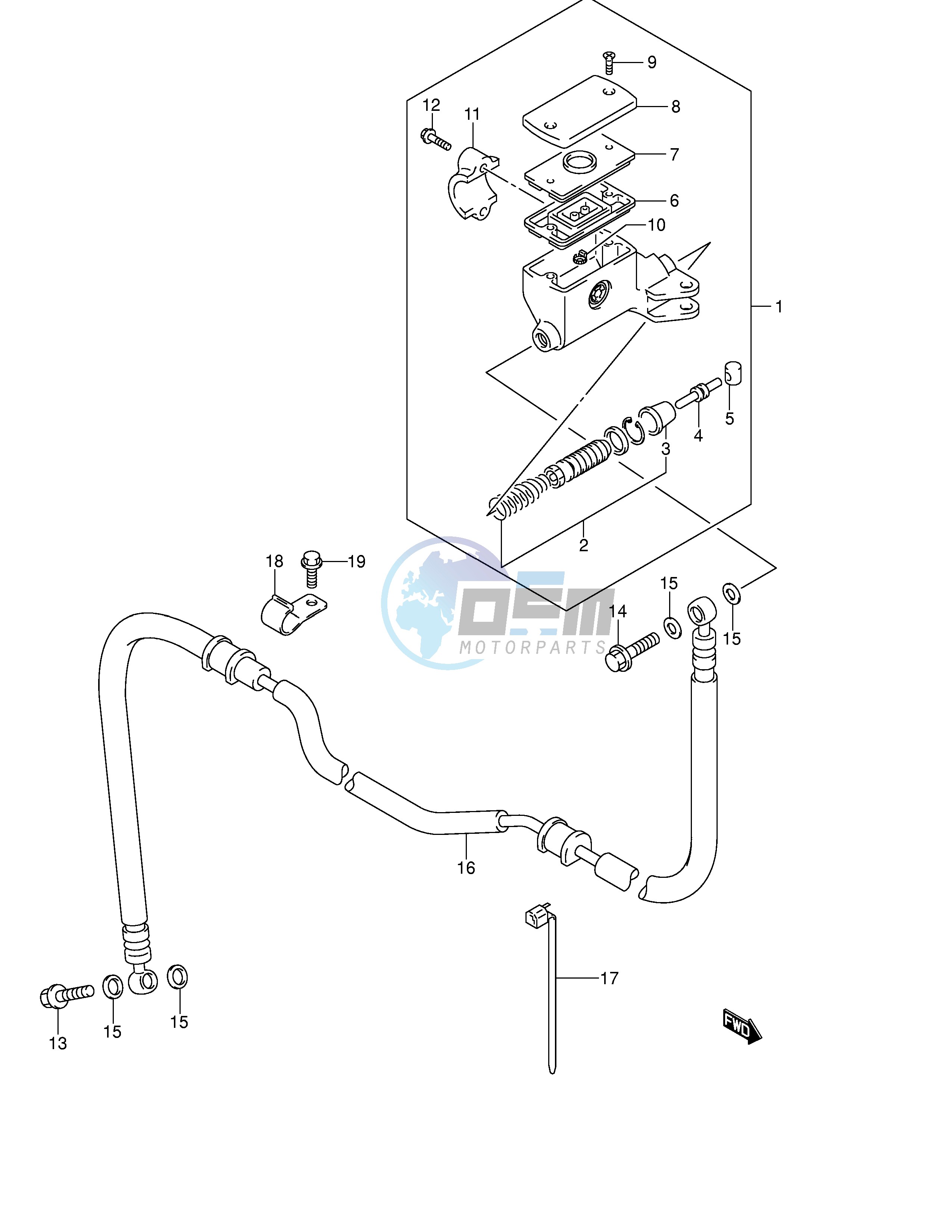 CLUTCH MASTER CYLINDER (GSF1200SK1 SK2 SK3 SK4 SK5 SZK5)