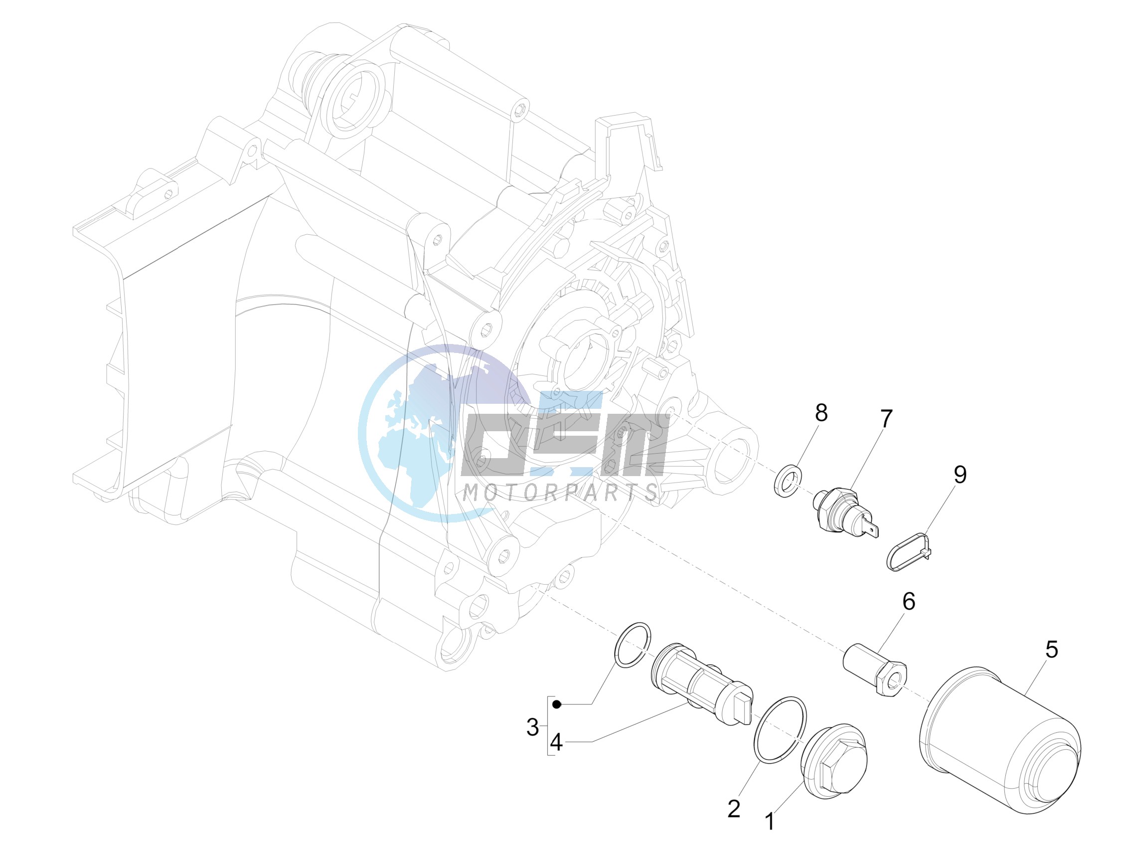 Flywheel magneto cover - Oil filter