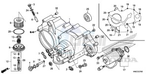 TRX500FPAE TRX500FPA Europe Direct - (ED) drawing FRONT CRANKCASE COVER