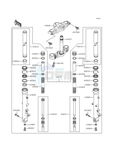 ZX 1100 F [GPZ 1100 ABS] (F1) [GPZ 1100 ABS] drawing FRONT FORK