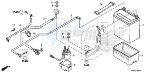 TRX500FE2G TRX500 Europe Direct - (ED) drawing BATTERY