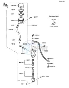 ZX 600 [NINJA 600R] (C3-C7) [NINJA 600R] drawing REAR MASTER CYLINDER