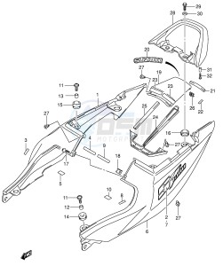 SV1000 (E2) drawing SEAT TAIL COVER (SV1000K3 U1K3 U2K3)