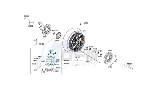 XCITING 400 drawing Front Wheel