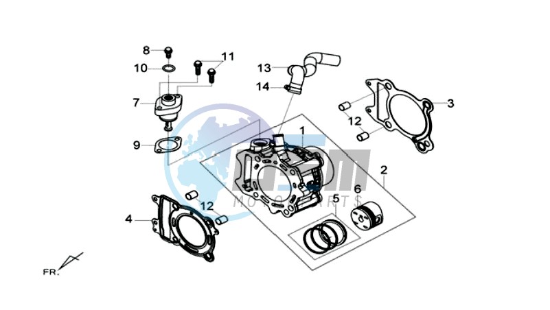 CYLINDER MET PISTON