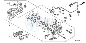 CBF1000A9 EK drawing REAR BRAKE CALIPER (CBF1000A/T/S)