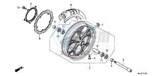 NC700XDE NC700XD 2ED - (2ED) drawing FRONT WHEEL