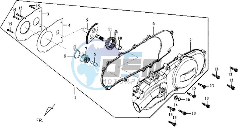 CRANKCASE COVER LEFT