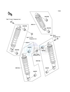 KLF250 KLF250A6F EU GB drawing Shock Absorber(s)