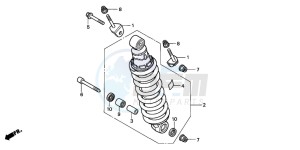 CB1100SF drawing REAR CUSHION