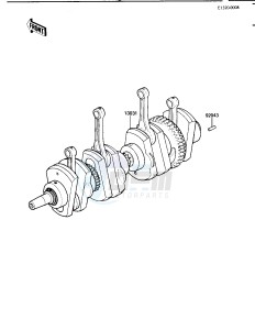 KZ 1100 B [GPZ) (B1-B2) [GPZ) drawing CRANKSHAFT