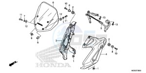 NC700SD NC700S Europe Direct - (ED) drawing FRONT COWL