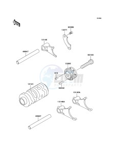 KX65 KX65A9F EU drawing Gear Change Drum/Shift Fork(s)