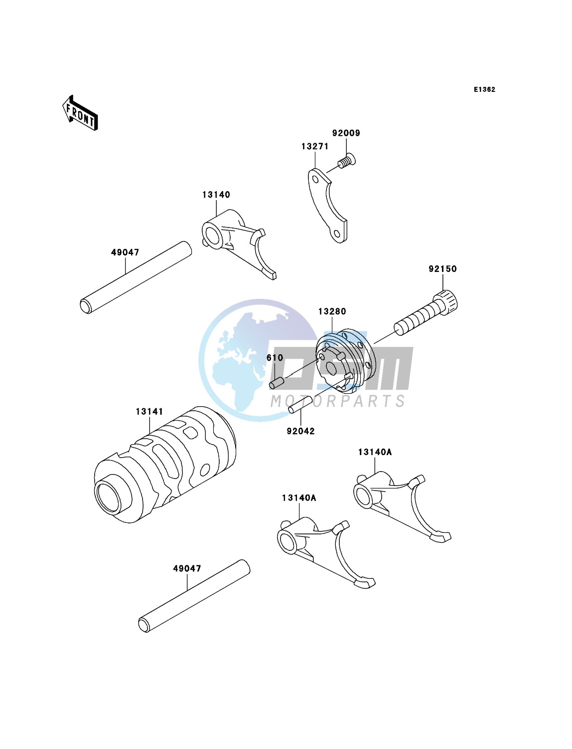 Gear Change Drum/Shift Fork(s)