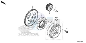 TRX420FE1E TRX420 Europe Direct - (ED) drawing STARTING GEAR