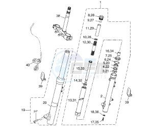 WR X 125 drawing FRONT FORK