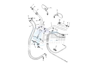 XVS DRAG STAR 1100 drawing STEERING HANDLE -CABLE