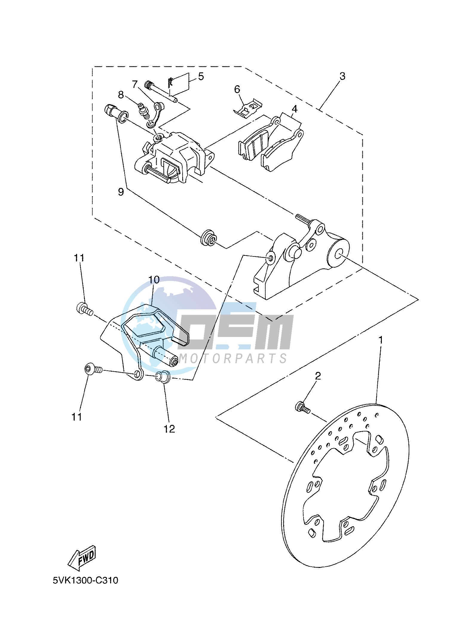 REAR BRAKE CALIPER