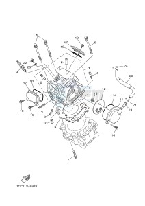 YFM700FWAD YFM7FGPLED GRIZZLY 700 EPS LIMITED EDITION (1HPY) drawing CYLINDER HEAD