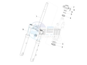 Medley 125 4T ie ABS E4 (EMEA) drawing Fork/steering tube - Steering bearing unit