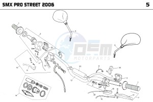 SMX PRO STREET 50 drawing CONTROLS -  STEER