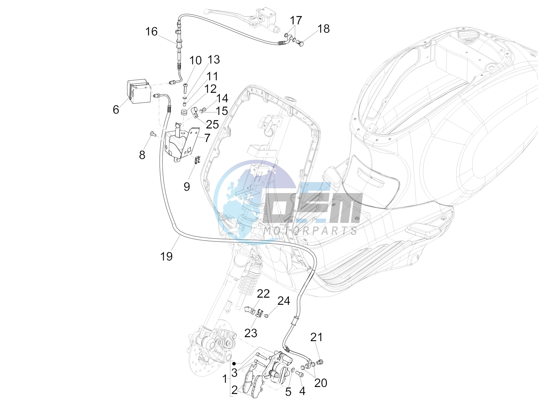 Brakes pipes - Calipers (ABS)