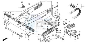 CR250R drawing SWINGARM