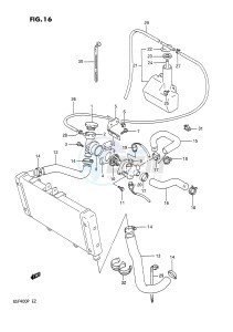 GSF400 (E2) Bandit drawing RADIATOR HOSE