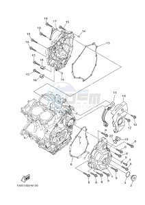 MT07 MT-07 700 (1WSH 1WSJ) drawing CRANKCASE COVER 1