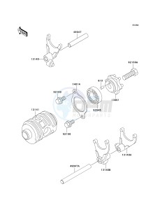 KDX200 H (H6F) 80 H6F drawing GEAR CHANGE DRUM_SHIFT FORK-- S- -